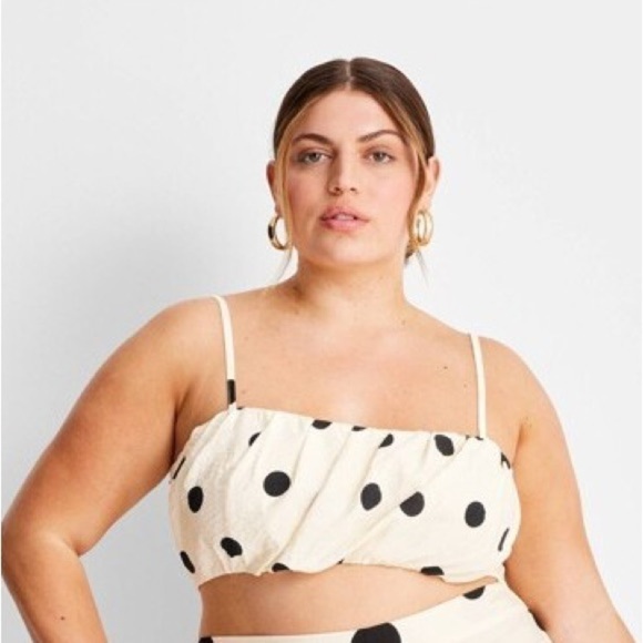 Future Collective Tops - Future Collective Polka Dot Crop